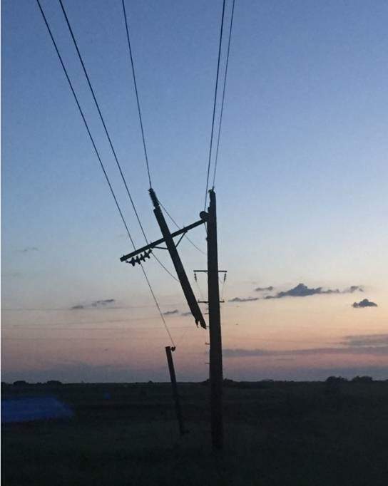 Storm damage in southwestern Manitoba.