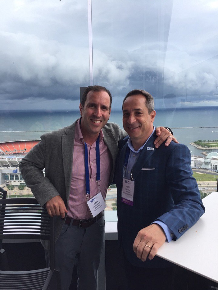 Toronto councillor Josh Matlow (left), Cleveland councillor Matt Zone (right). 