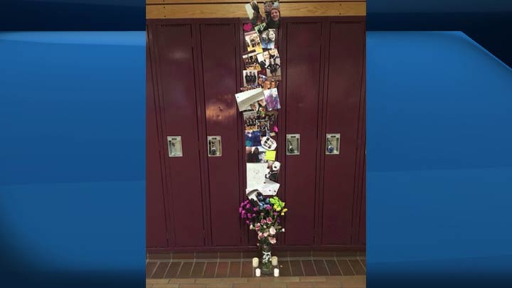 A spokesperson with the Saskatoon Public Schools division says a memorial for Lauren Spence at Marion Graham is not being taken down.