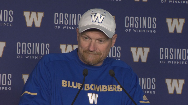 Winnipeg Blue Bombers head coach Mike O'Shea speaks with the media for the first time since announcing their final cuts.