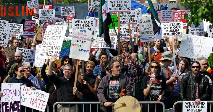 Protesters, counter-protesters rally over Muslim law across U.S ...