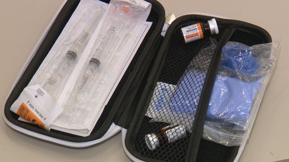 Take-home naloxone kits come with two injections, which temporarily reverse an opioid overdose for drugs like fentanyl.