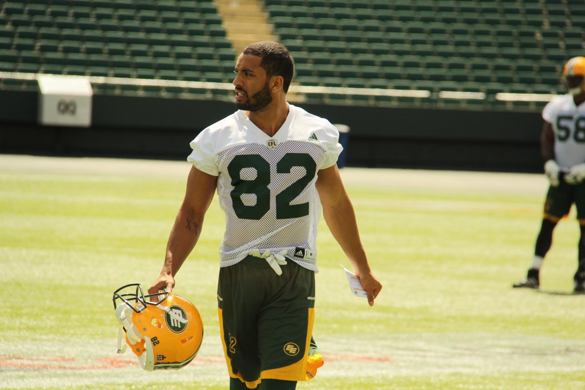 Nate Behar takes his first spin in Eskimos’ green and gold after contract dispute - image