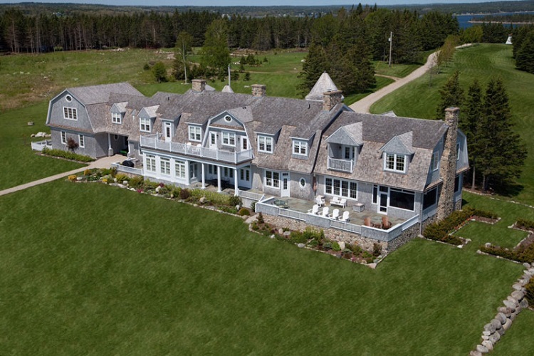 This 57-acre family estate features a wharf and boathouse, as well as a beach cottage.