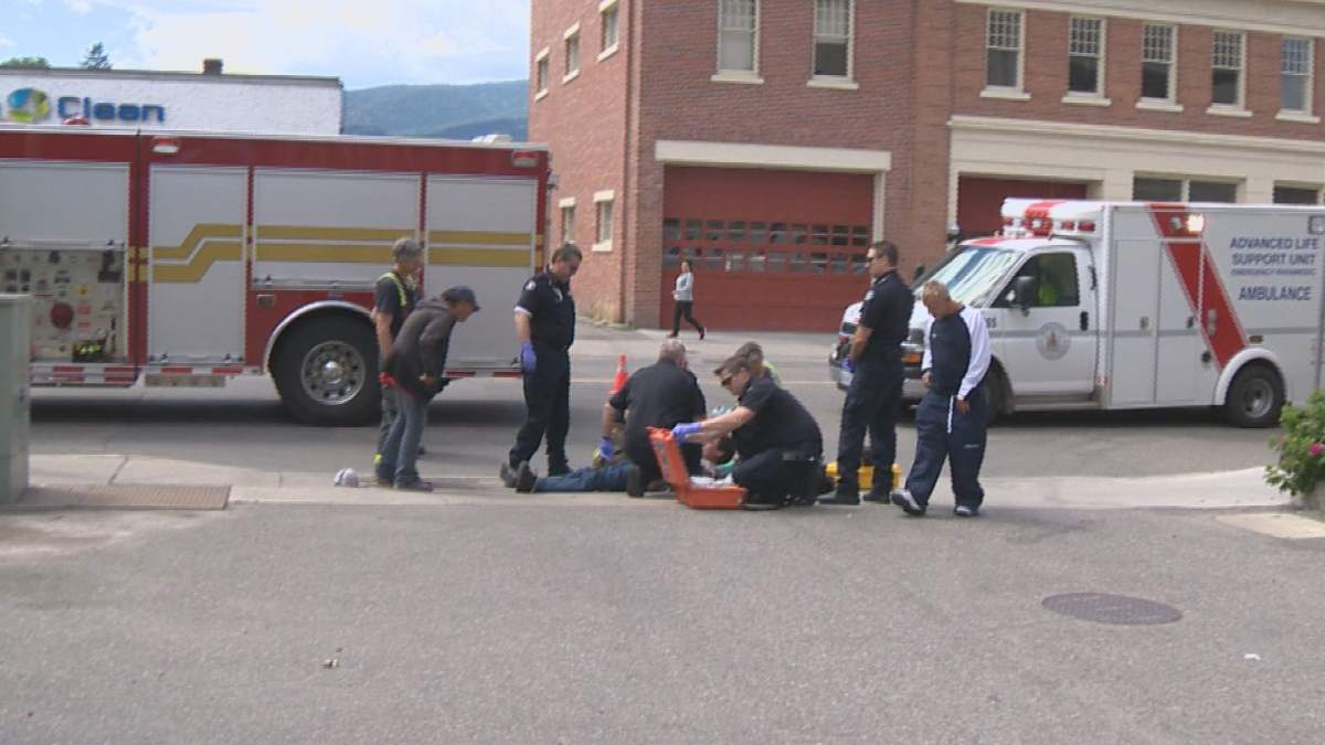 A man is revived from overdose by paramedics who used Naloxone in Kelowna in 2017. 