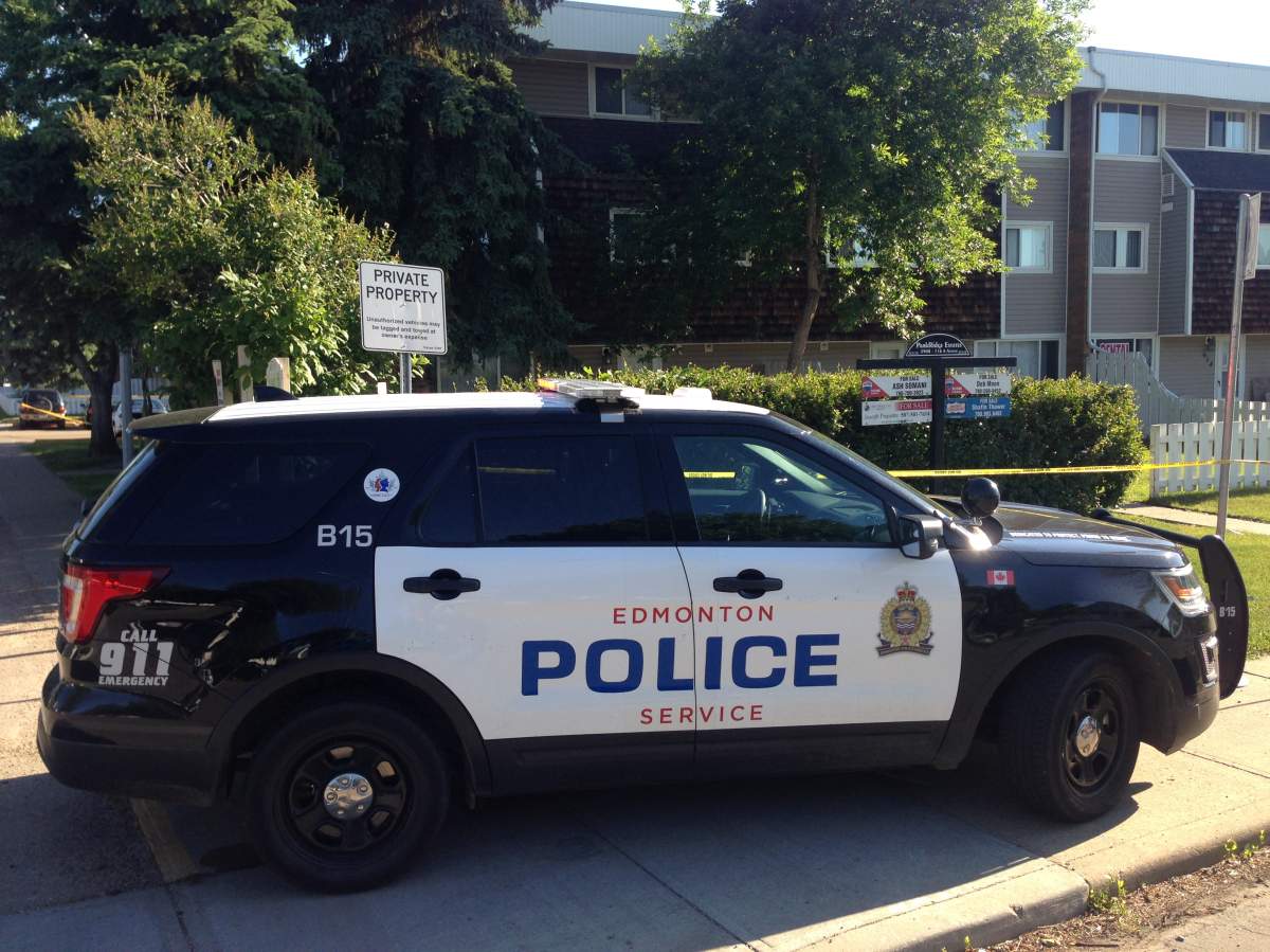 Edmonton police investigating a suspicious death at the Park Ridge Estates townhome complex near 29 Street and 116A Avenue. Friday, June 23, 2017.