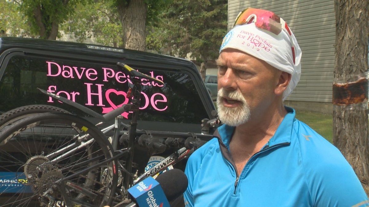 Dave MacKenzie is on a mission. The 57-year-old has been biking across the country to raise money and awareness for the Canadian Cancer Society since May 18. MacKenzie’s mission began on Vancouver Island and he made his stop in Regina today.