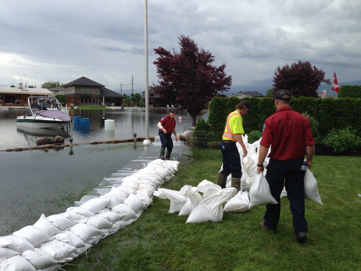 Hundreds of thousands of sandbags are  in place throughout the central Okanagan. 