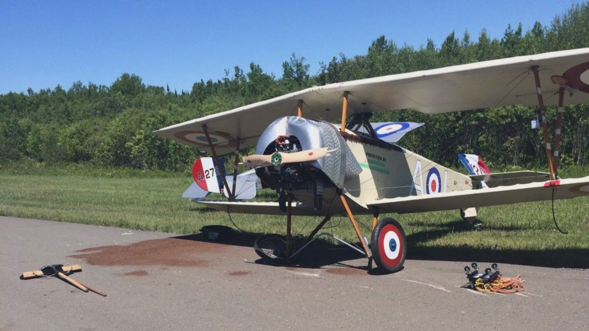 A Nieuport 11 World War One replica aircraft is reported to have had a runway excursion at the Grafton airport near Woodstock, New Brunswick on Wednesday, June 7, 2017.