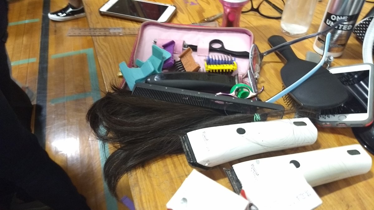 In general, it takes eight pony tails to make a single wig. 