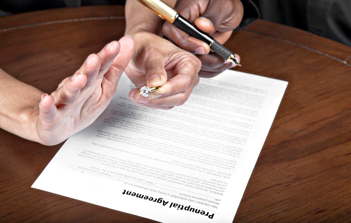 According to an Ipsos poll commissioned by Global News, 92 per cent of married Canadians don't have a prenuptial agreement.