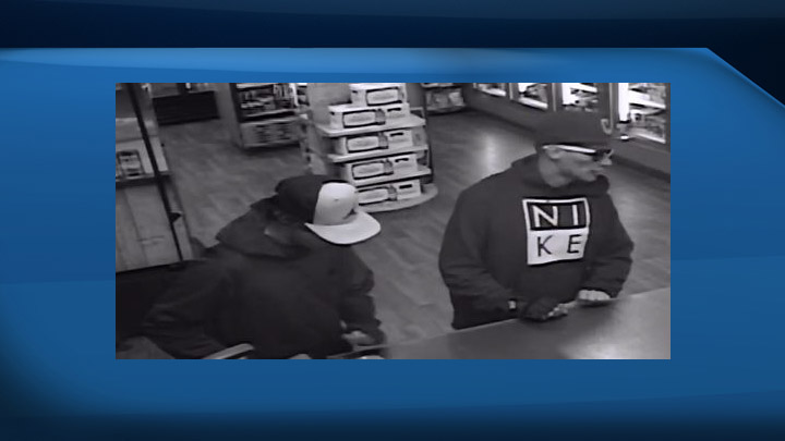 The two suspects in the June 4, 2017 armed robbery of a hotel on Marquis Road in Prince Albert, Sask.