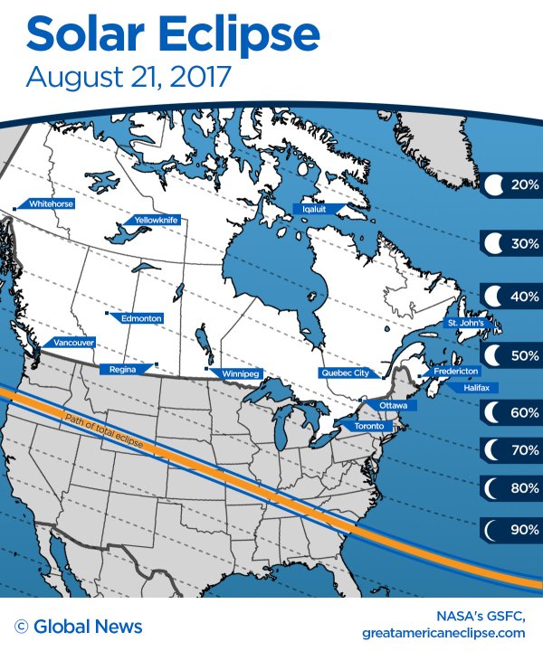 What Canadians can expect during the solar eclipse on August 21