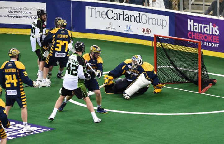 Georgia Swarm one win away from clinching NLL Champion's Cup after downing the Saskatchewan Rush 18-14.