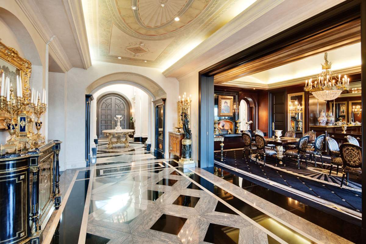 A hallway at Belmont Estate, Greater Vancouver’s most expensive listing of all time.