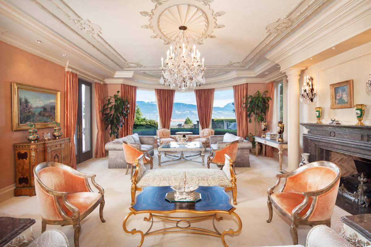 A room at Belmont Estate, Greater Vancouver’s most expensive listing of all time.