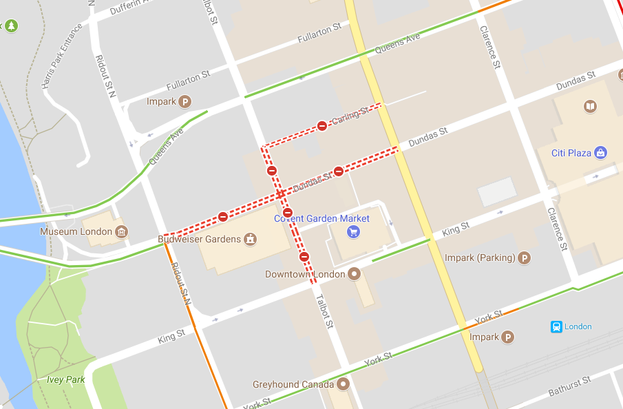 Downtown street closures are in effect for SesquiFest London.