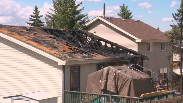 Fire investigators in Edmonton are looking into what caused a fire that caused "extensive damage" to the back of a home in the area of 14 Avenue and 104 Street on June 1, 2017.