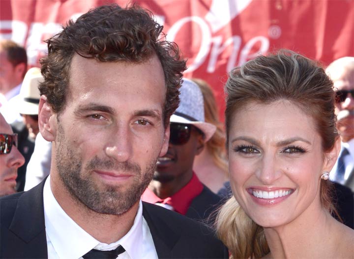 Erin Andrews and Jarret Stoll attend the 2014 ESPY Awards at Nokia Theatre L.A. Live on July 16, 2014 in Los Angeles.