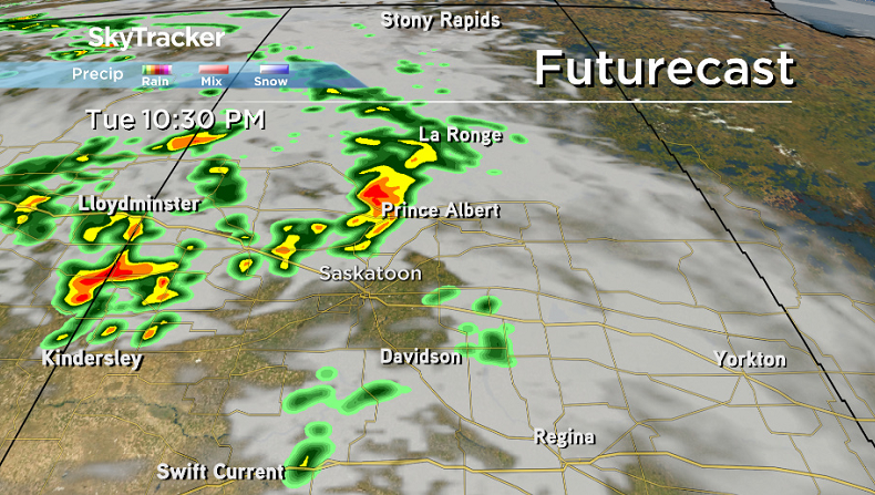 There's a good chance of thunderstorms Tuesday night along a cold front pushing through just as summer kicks off.