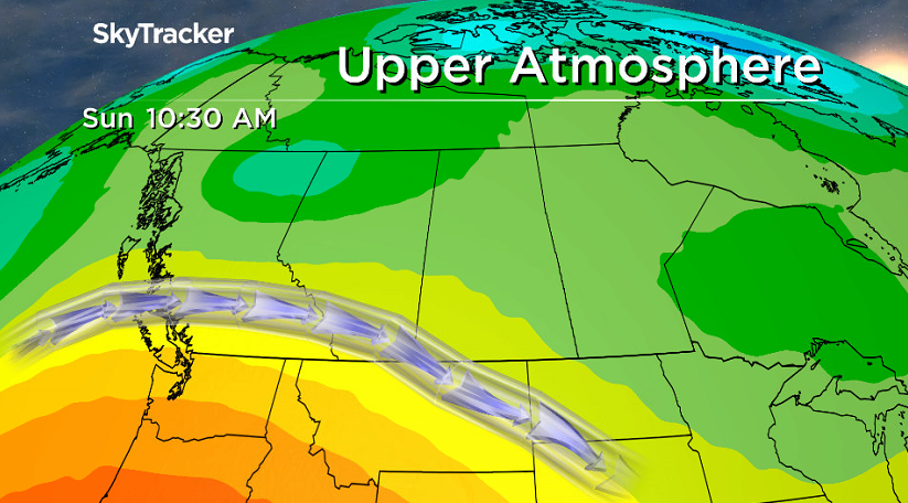 A bit of upper ridging is expected to help bring back some sunshine on Sunday.