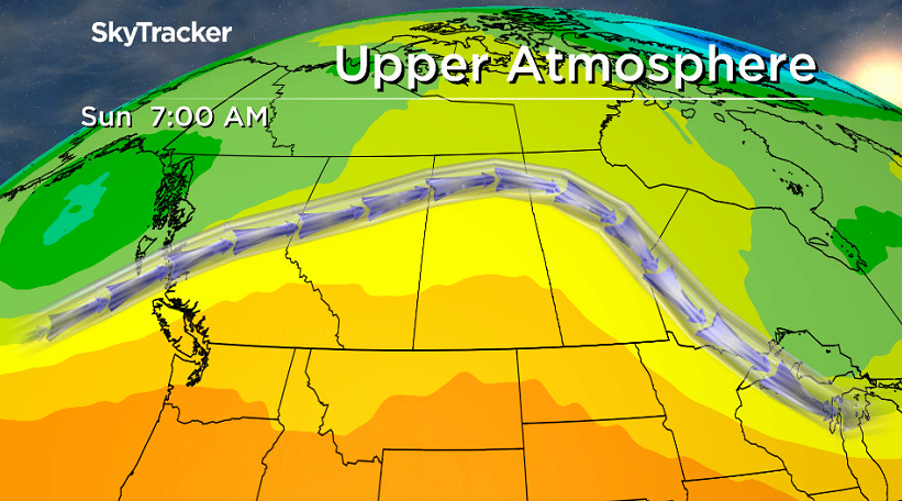 An upper ridge of high pressure moves in and hangs on for the first week of July.