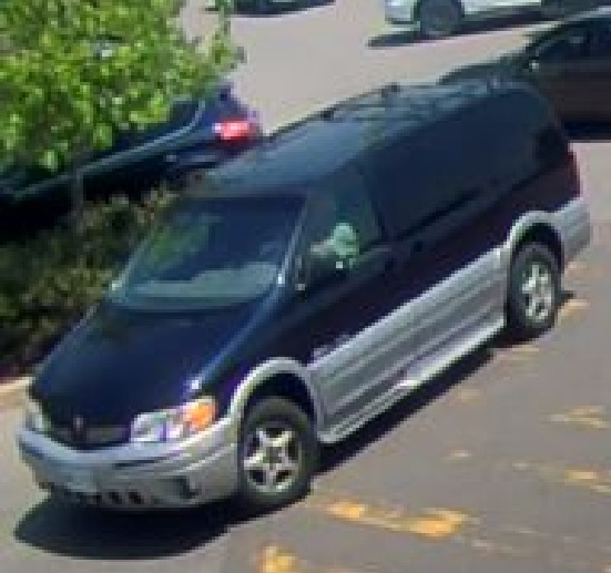 York police say the suspect left the scene in a navy blue Pontiac Montana Van.