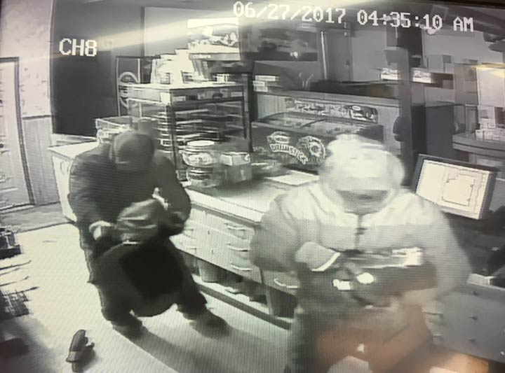 Saskatchewan RCMP say at least three people and two vehicles were involved in thefts at a Raymore business earlier this week.