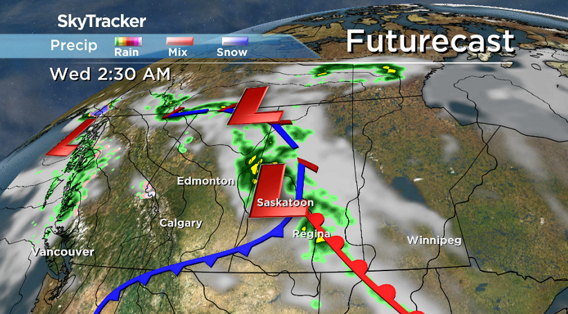 A cold front comes crashing through to kick off summer in Saskatoon.