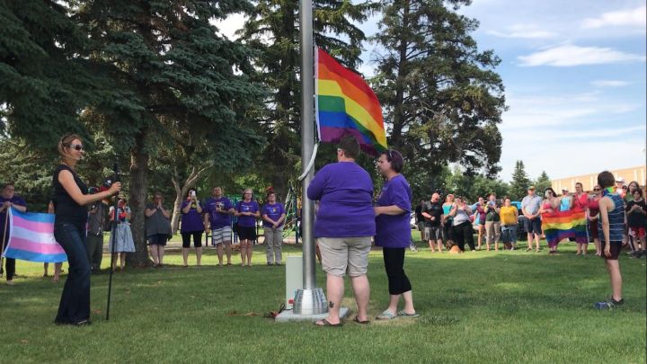 The Taber Equality Alliance (T.E.A) held its third pride flag-raising ceremony in less than two weeks after a recent act of vandalism.
