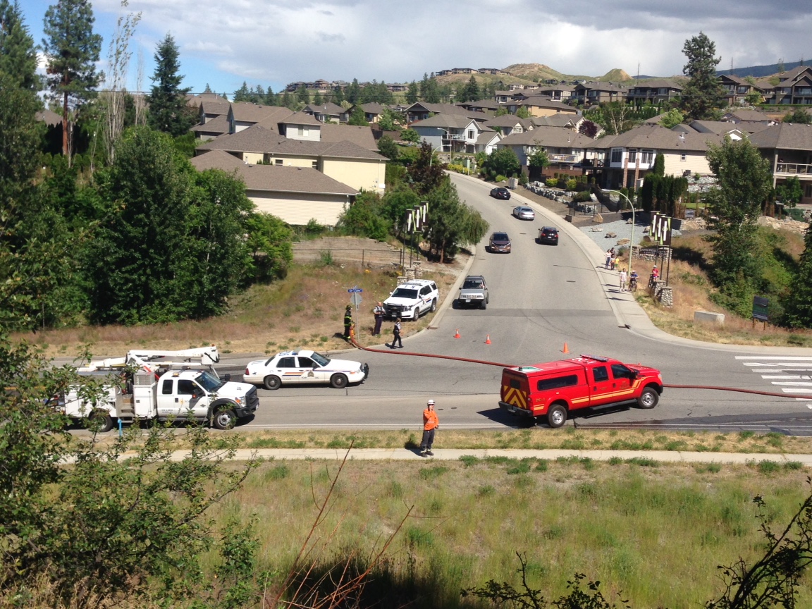 Trees down, power knocked out for time in Kelowna neighborhood - image