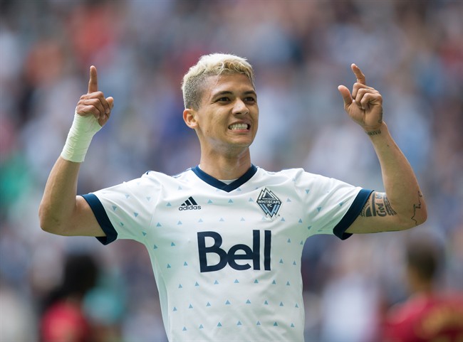 File photo. Fredy Montero scored twice to carry the Vancouver Whitecaps to a 4-0 victory over FC Dallas.