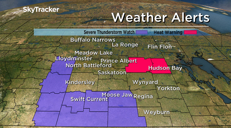 Weather alerts issued Thursday, June 1, 2017 in Saskatchewan.