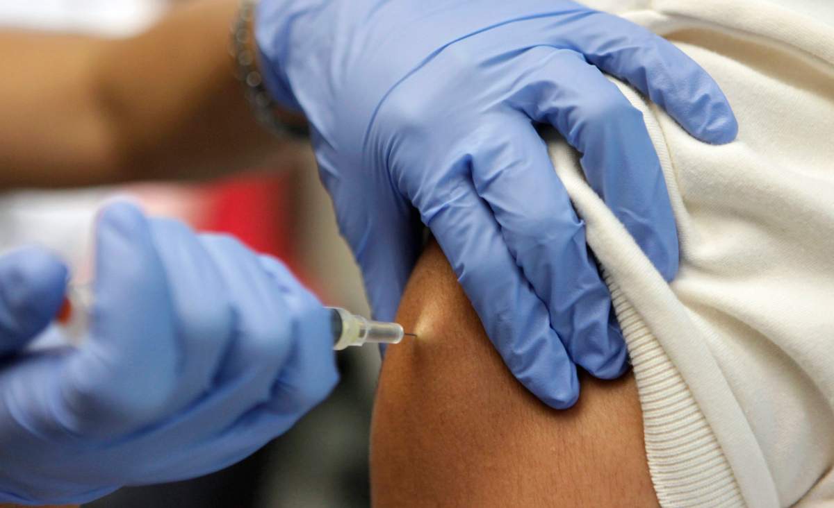 A Tdap shot being administered by a pediatric nurse practitioner in Tustin, Calif., in this photo taken Thursday, Aug. 18, 2011.  