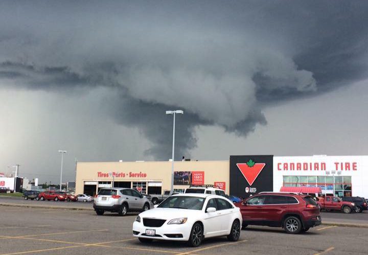The appearance of a funnel cloud of Woodstock, N.B.  left some residents staring at the sky on June 29, 2017.