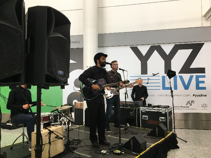 Artist Ahi performs at YYZ Live at Toronto Pearson Airport on June 27, 2017.