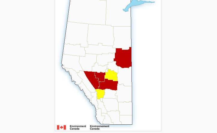 Environment Canada issued a tornado watch at 3:45 p.m. Sunday, July 23, 2017.