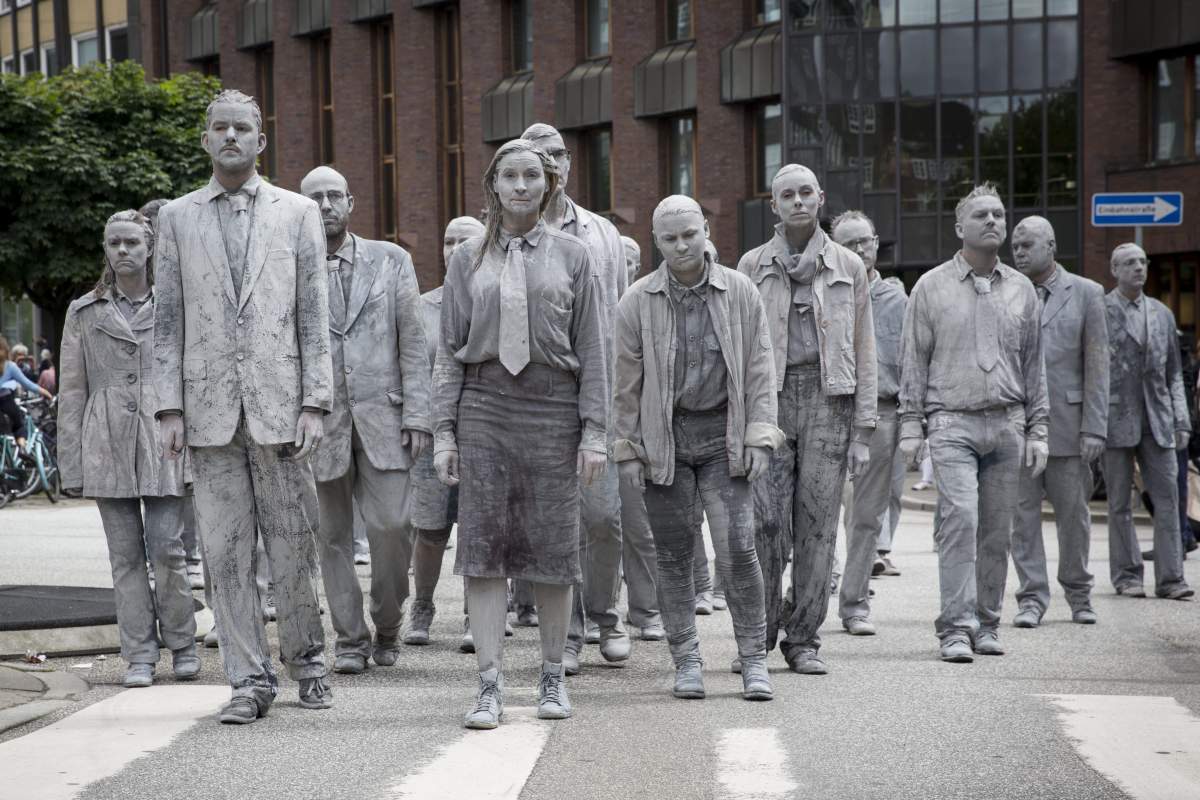 Performative art action ‘1000 Gestalten’ – Zombie WalkG20 summit preparations, Hamburg, Germany – 05 Jul 2017