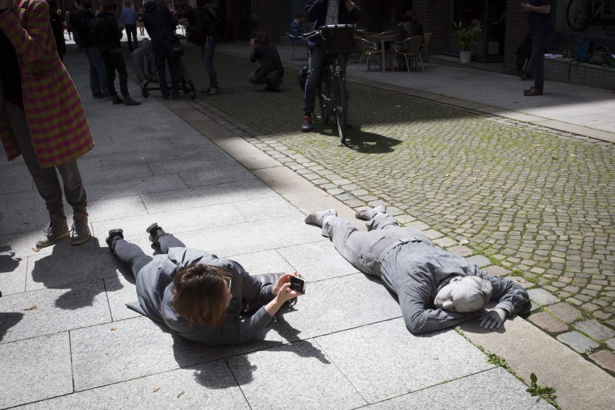 Mandatory Credit: Photo by action press/REX/Shutterstock (8899157ar)Performative art action ‘1000 Gestalten’ – Zombie WalkG20 summit preparations, Hamburg, Germany – 05 Jul 2017