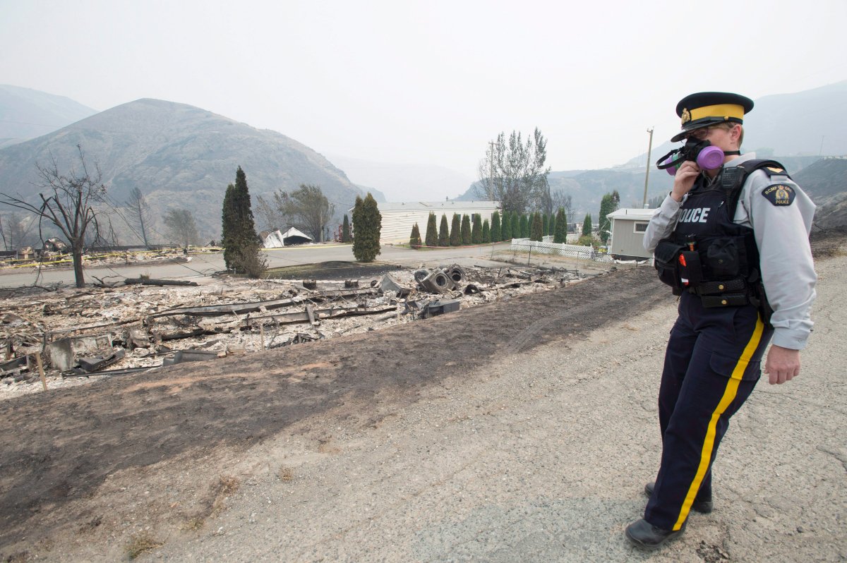 The area of Boston Flats, B.C. is pictured Tuesday, July 11, 2017 after a wildfire ripped through the area earlier in the week. THE CANADIAN PRESS/Jonathan Hayward.