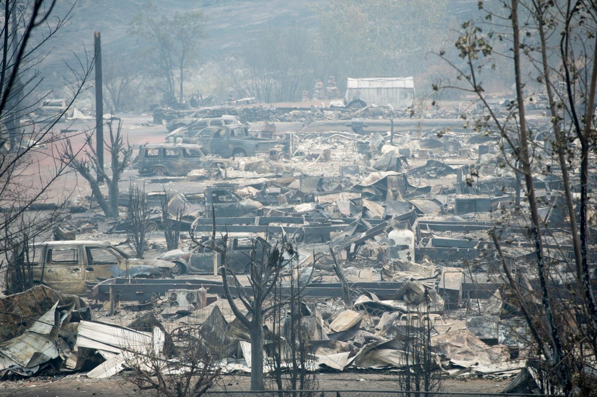 The area of Boston Flats, B.C. is pictured Tuesday, July 11, 2017 after a wildfire ripped through the area earlier in the week. 