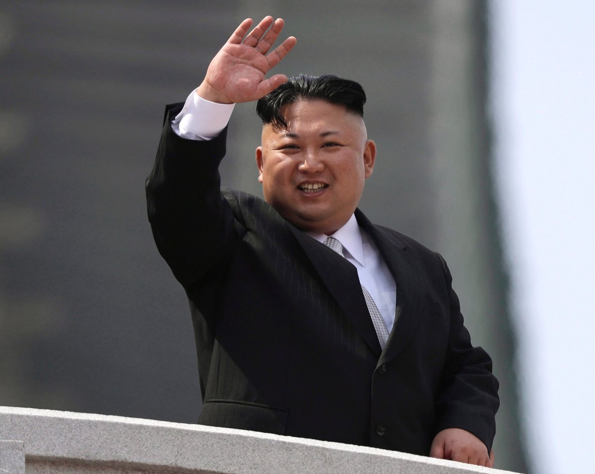 In this Saturday, April 15, 2017, file photo, North Korean leader Kim Jong Un waves during a military parade to celebrate the 105th birth anniversary of Kim Il Sung in Pyongyang, North Korea.