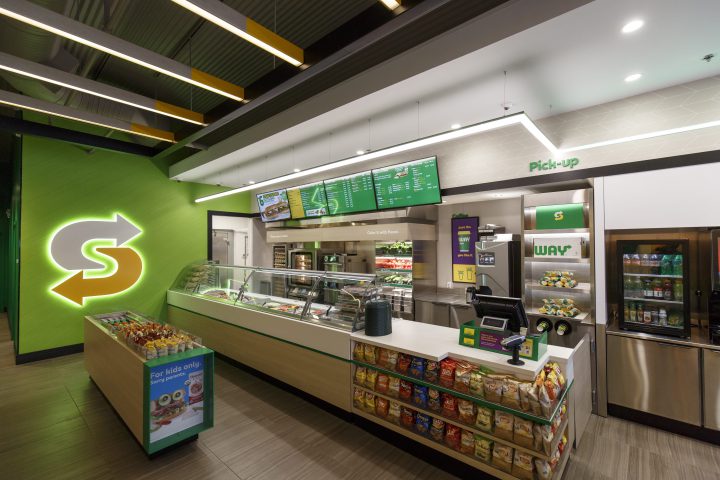 This January 2017 photo provided by Subway shows the interior of a remodeled Subway store in Knoxville, Tenn. 