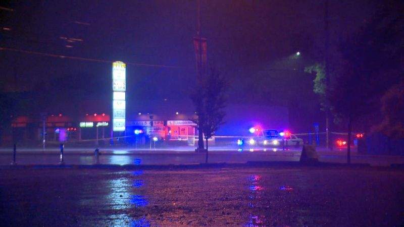 Calgary police investigate after shots were fired in the parking lot of Juliet’s Castle Sports Lounge in the 400 block of 16 Avenue N.E. on Tuesday, July 11, 2017.
