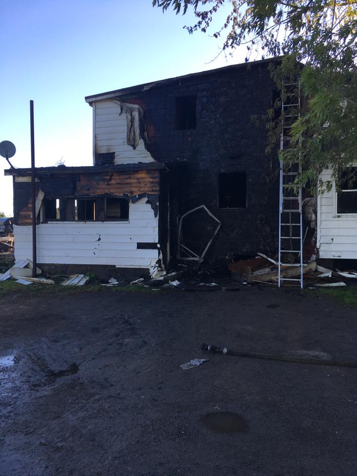 The results of a fire at a residence on Golden Grove Road in Saint John.