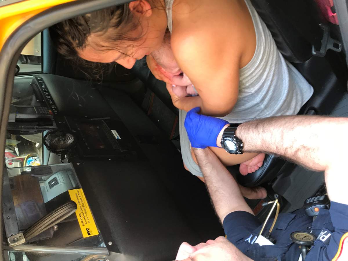 Chantal McKenna gave birth to baby Josef in a New York taxi on July 13, 2017.