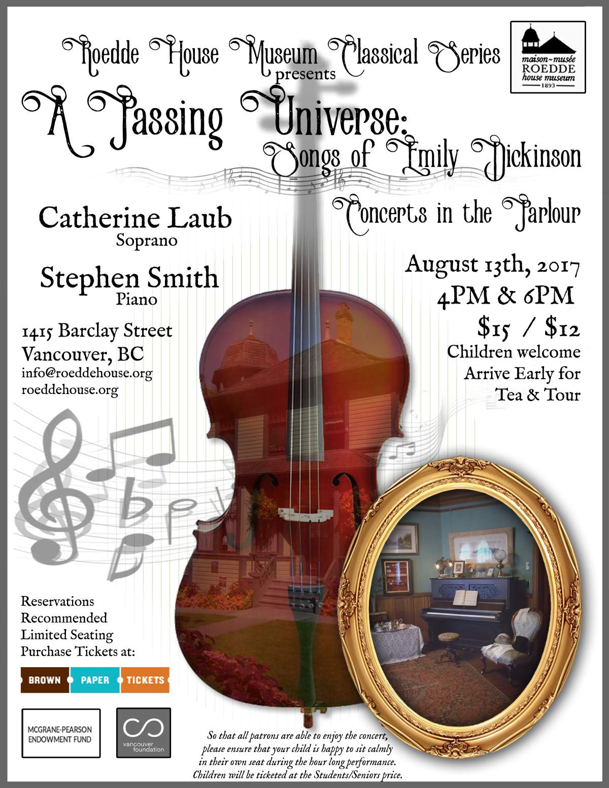 Roedde House Classical Series Presents: Songs of Emily Dickinson - image