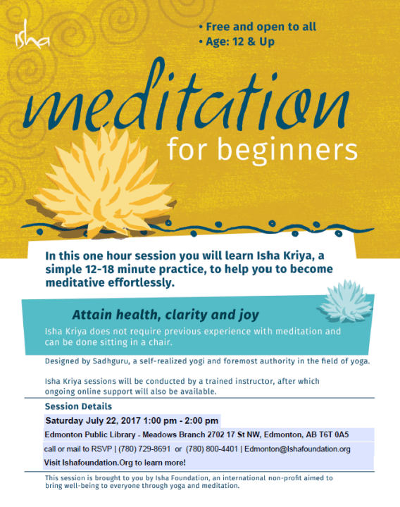 Isha Kriya – Guided Meditation - GlobalNews Events