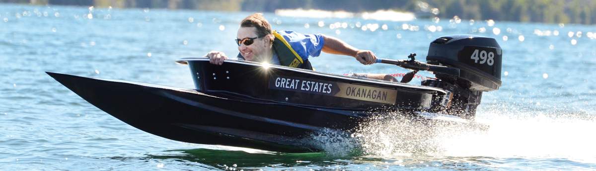 Picture of a bathtub race fundraiser for Penticton Regional Hospital.