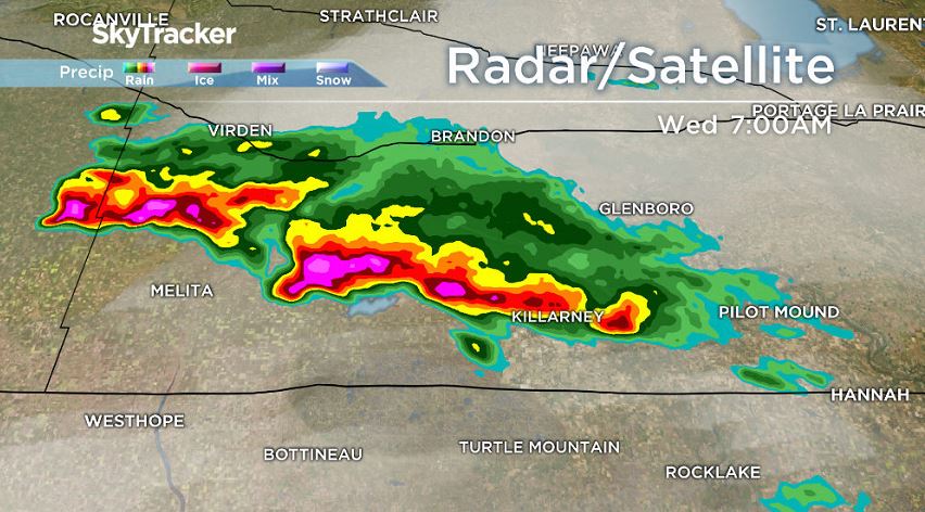 Southwestern Manitoba Wakes Up To Heavy Rain And Hail - Winnipeg 